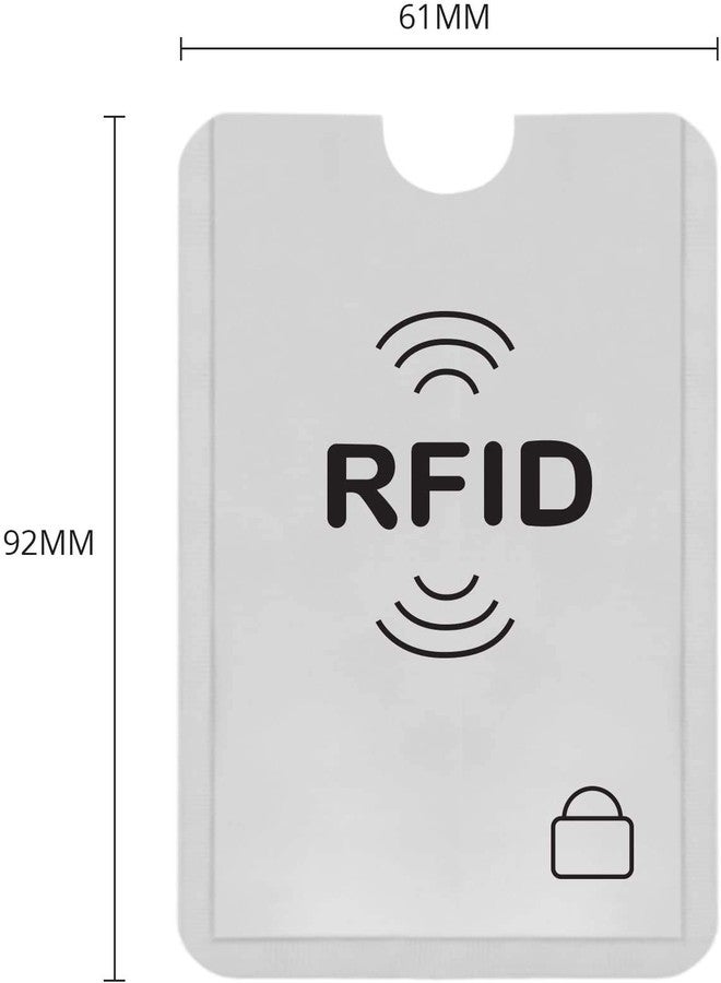 iParn Aluminium RFID Credit Debit Card Cover Sleeve Holder for Men and Women (5 Pack- Silver) - Image 3